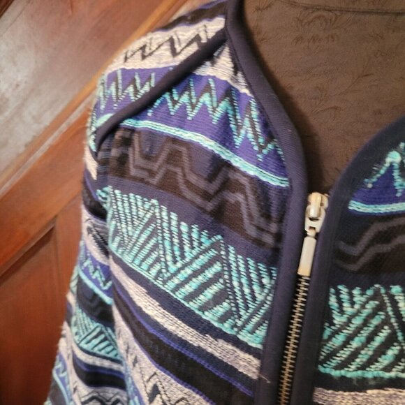 Ruby Rd. NAVAJO BLUES Womens TOP 8 NEW Shirt Jacket NWT - Picture 4 of 7